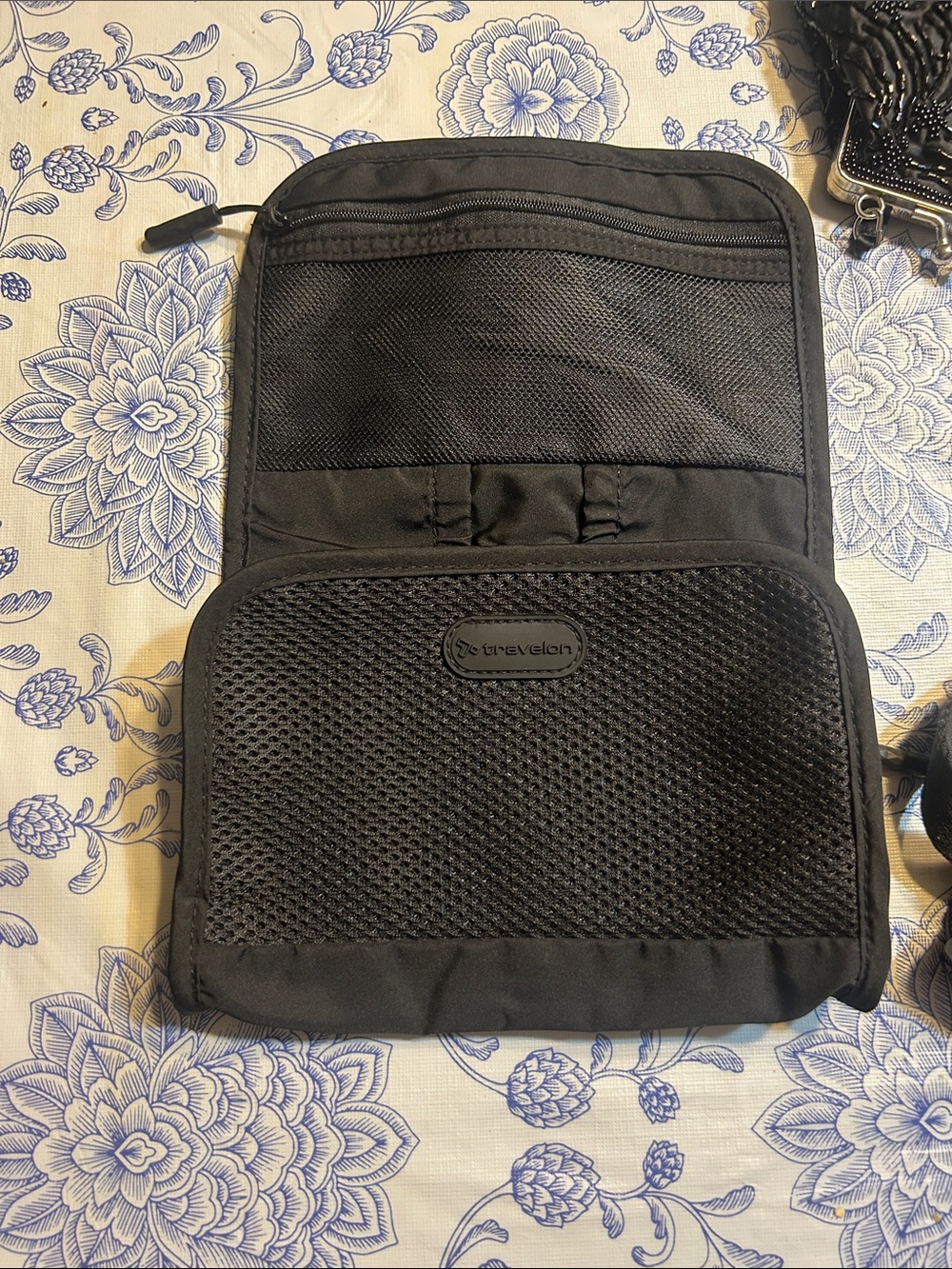 Travelon Black Toiletry Organizer with Mesh Pockets